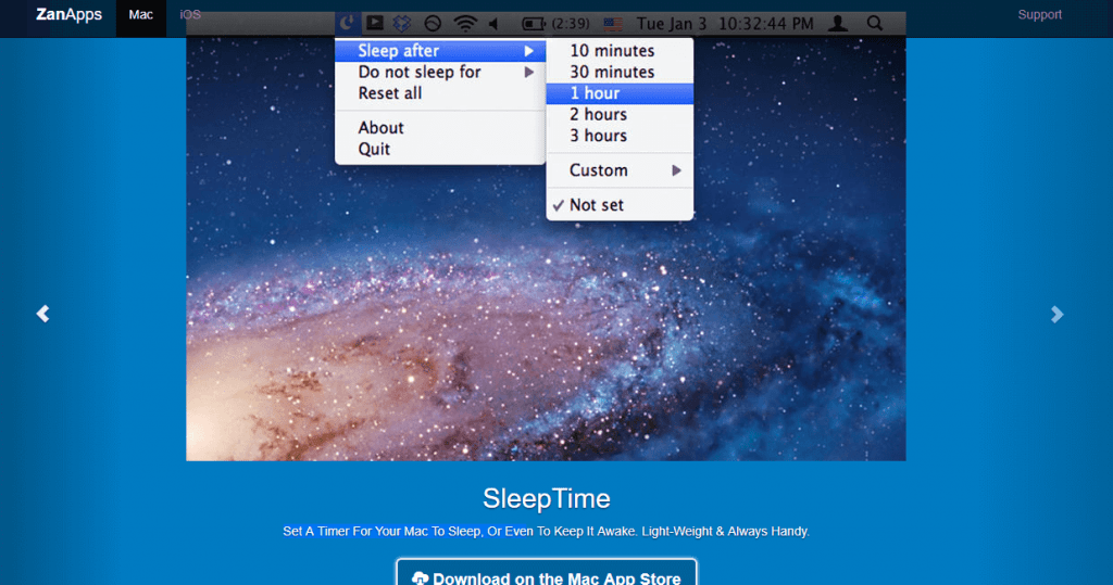 sleep timer on mac